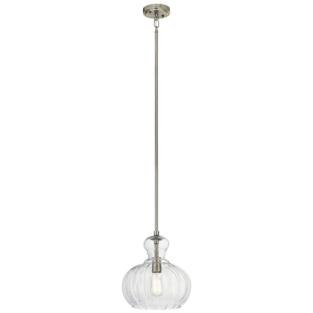 43955NI Kichler Lighting Riviera - 1 light Pendant - 11.5 inches wide-Brushed Nickel Finish -Traditional Installation