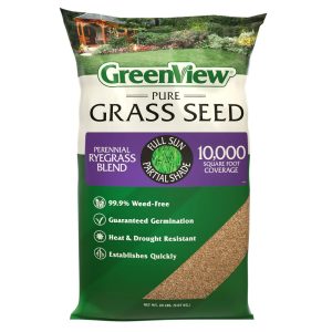 GreenView Pure Grass Seed Perennial Ryegrass Blend, 20 lb. Bag-Covers up to 10, 000 sq. ft.