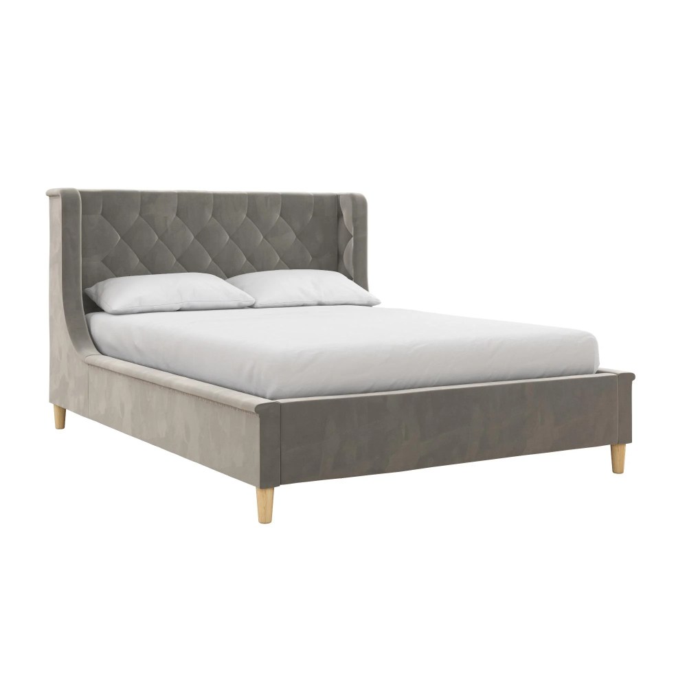 Max & Finn Ambrosia Kids' Full Upholstered Bed, Gray Velvet - Image 5