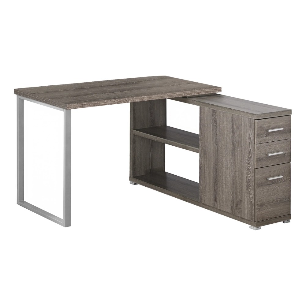 Monarch Specialties Computer Desk, L-Shaped, Corner, 3 Drawers, 2 Open Shelves Leg, 47"L X 47"W - Image 3