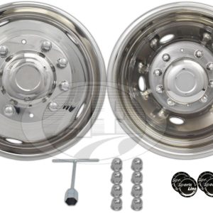 19.5" Ford 450 550 0517 Stainless Steel Wheel Simulator Dually rim liner skin