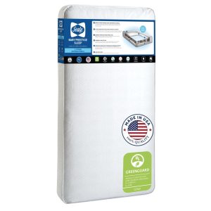 Sealy Baby Prestige Sleep 2-Stage Crib Mattress and Toddler Mattress, Antibacterial Waterproof