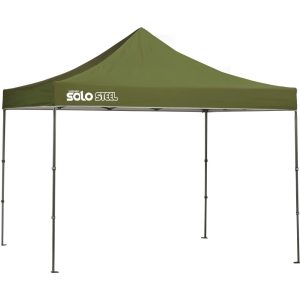 Quik Shade 10" X 10" Solo Steel 100 Square Feet Of Shade Straight Leg Outdoor Pop-Up Canopy, Olive
