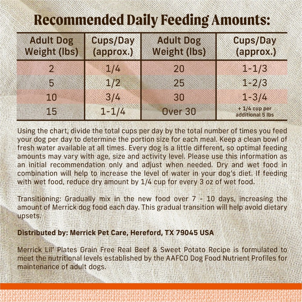 Merrick Lil' Plates Premium Grain Free Dry Dog Food For Small Dogs, Real Beef And Sweet Potato Kibble, 20.0 lb. Bag - Image 11