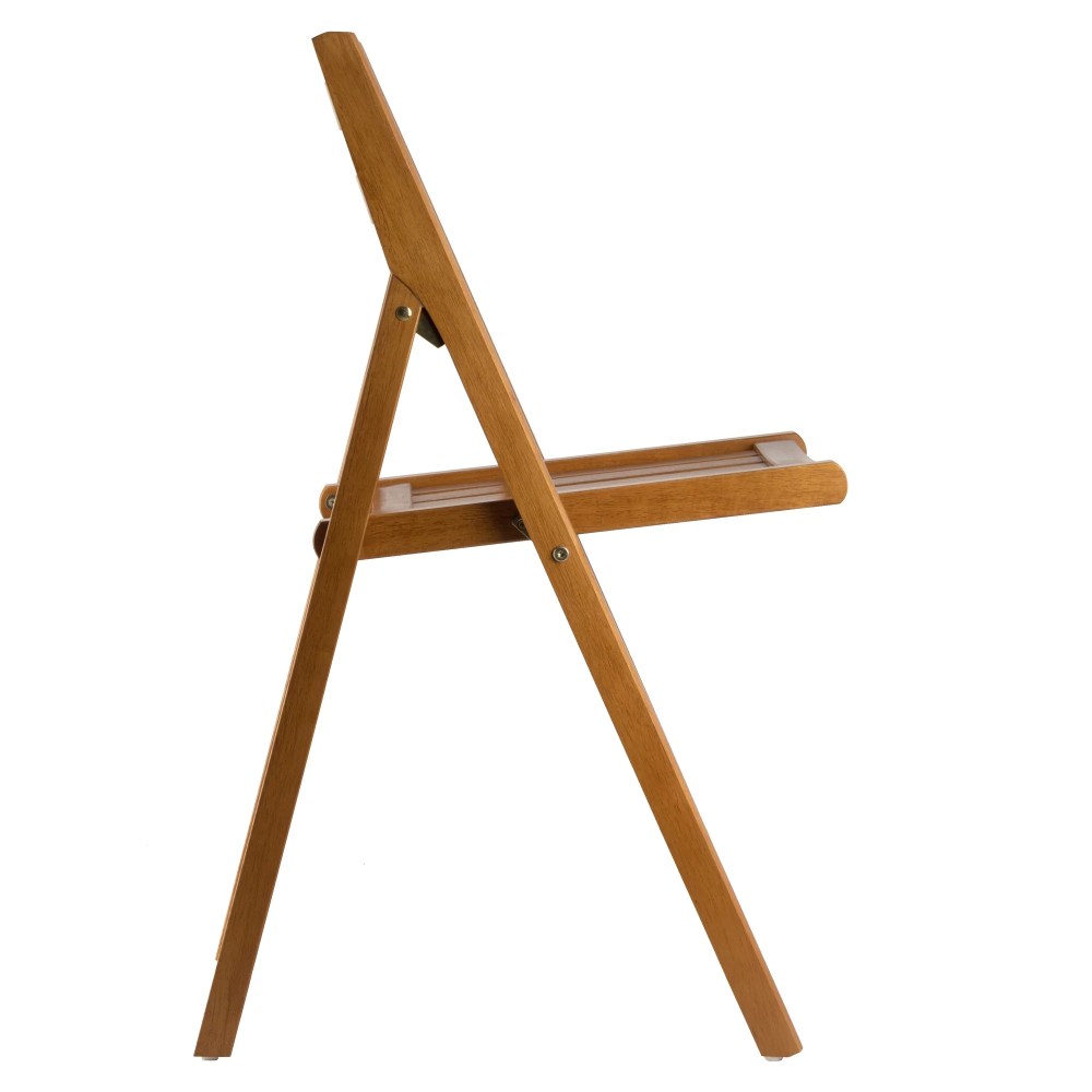 Winsome Robin 4-PC Folding Chair Set, Teak Finish - Image 7