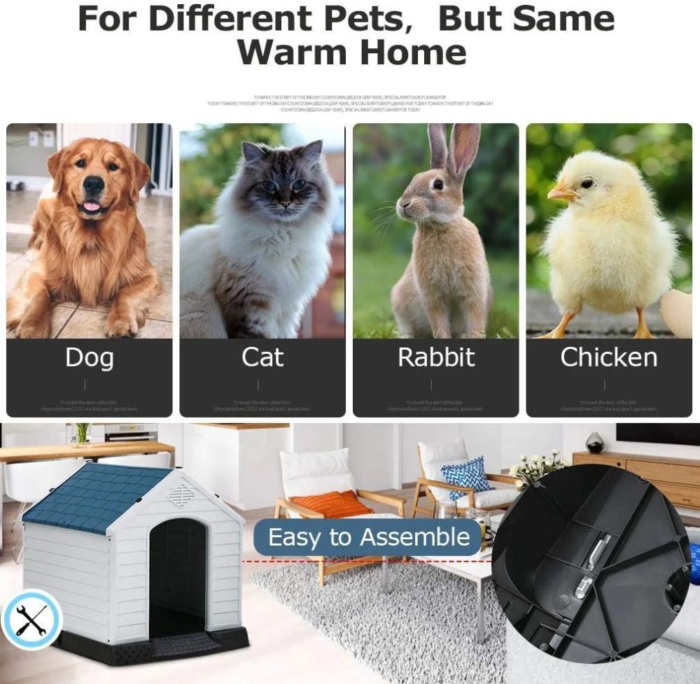 Bestpet Dog House Pet Kennel With Air Vents, Indoor & Outdoor - Image 4
