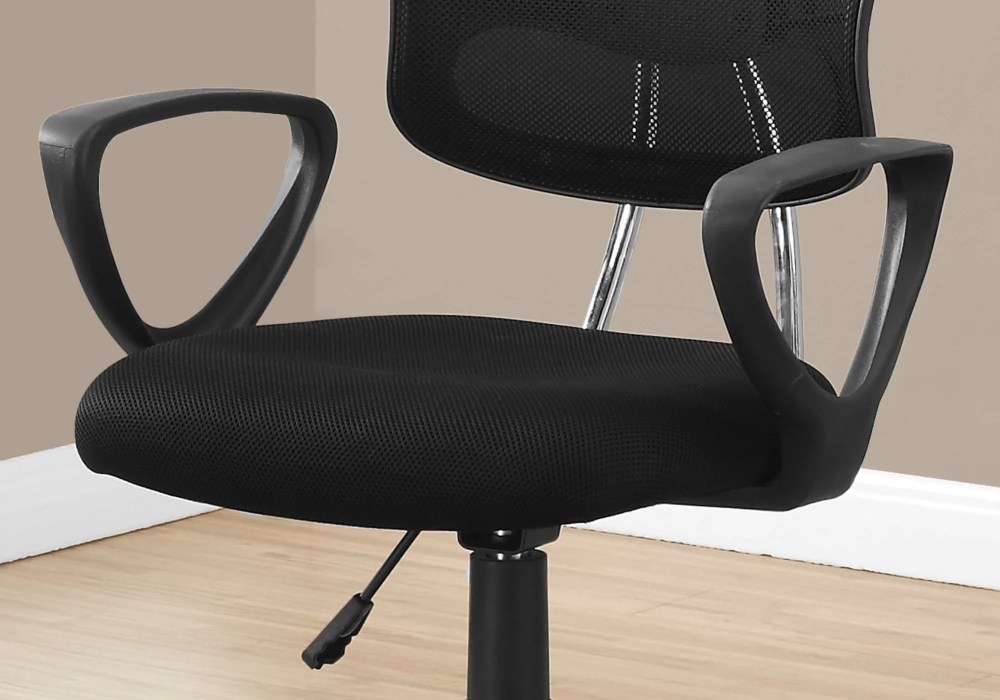 Monarch Specialties Office Chair, Swivel, Ergonomic, Armrests, Work, Juvenile, Black Mesh - Image 4