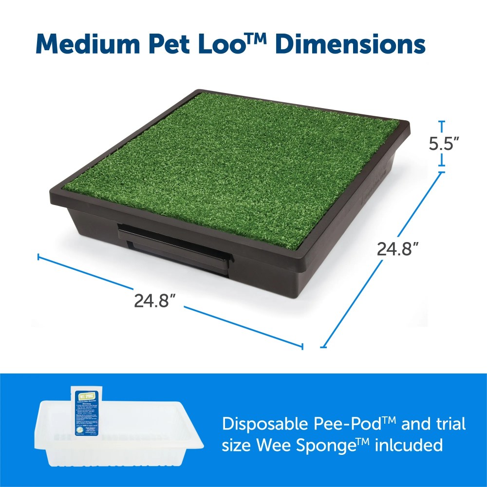 PetSafe Pet Loo Portable Dog Potty - Pet Toilet Alternative for Puppy Pads - Medium - Perfect for House Training - Easy-to-Clean Grass Mat - Image 5