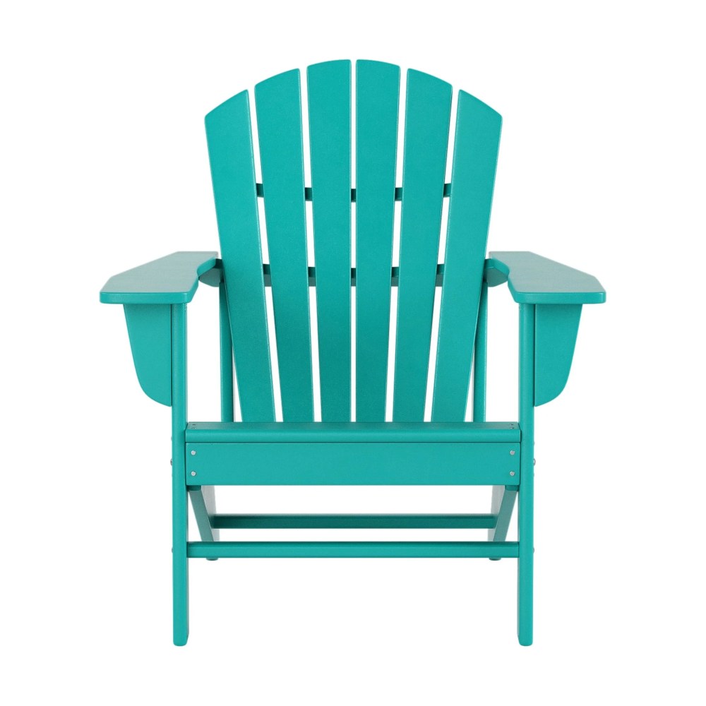 Westin Outdoor 4-Piece Adirondack Patio Chairs with Ottoman Footrest Set, Turquoise - Image 2