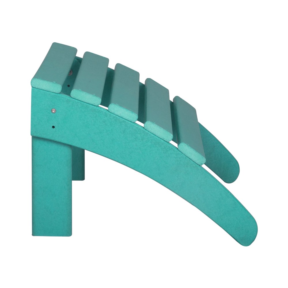 Westin Outdoor 4-Piece Adirondack Patio Chairs with Ottoman Footrest Set, Turquoise - Image 7