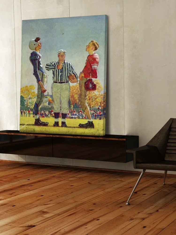Marmont Hill "Coin Toss" by Norman Rockwell Painting Print on Canvas - Image 6