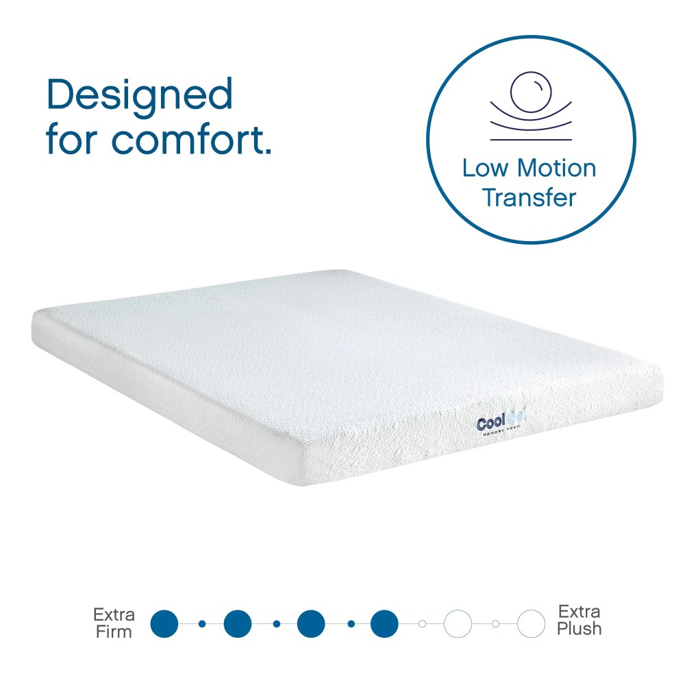 Cool Gel 6" Twin Medium Tight Top Gel Memory Foam Mattress, White - Image 12