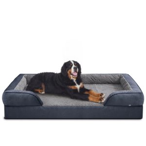 Extra Large Orthopedic Dog Bed,  Waterproof Dog Couch Bed with Removable Washable Cover,  Dog Sofa Bed X Large,  Egg-crate Foam,  Waterproof Lining,  Nonskid Bottom,  Gray,  42in