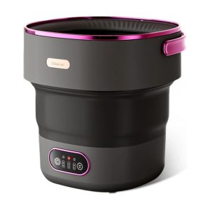 13L Collapsible Mini Washing Machine & Spin Dryer - 3 Cleaning Modes,Portable Compact Laundry for Baby Clothes,Underwear,Socks,Travel,Apartment,Dorm,RV,Camping - Black,Purple,White