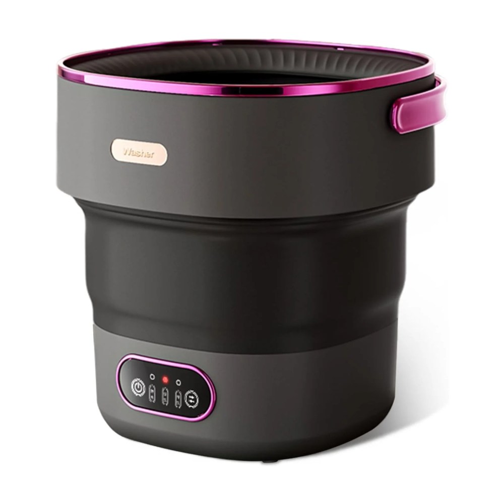 13L Collapsible Mini Washing Machine & Spin Dryer - 3 Cleaning Modes,Portable Compact Laundry for Baby Clothes,Underwear,Socks,Travel,Apartment,Dorm,RV,Camping - Black,Purple,White