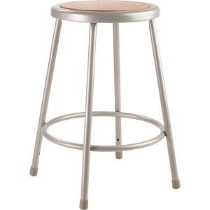 (Pack of 2) NPS 24" Heavy Duty Steel Stool,Grey