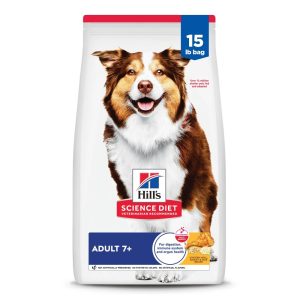 Hill's Science Diet Chicken, Barley & Brown Rice Dry Dog Food for 7 Senior Dogs, 15lb Bag
