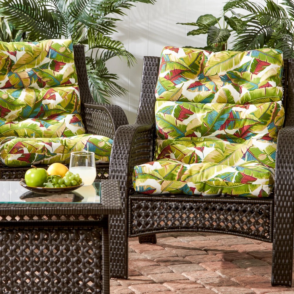 Sunbeam 44 x 22 in. Outdoor High Back Chair Cushion (2-Pack) by Greendale Home Fashions - Image 58