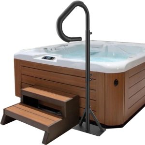 VEVOR Hot Tub Handrail, 360 Rotatable Spa Side Handrail with 48"-63" Adjustable Height,  Rust-proof Aluminum Spa Step Hot Tub Hand Rail with Slide-Under Mount Base for Indoor & Outdoor, 600LBS Capacit