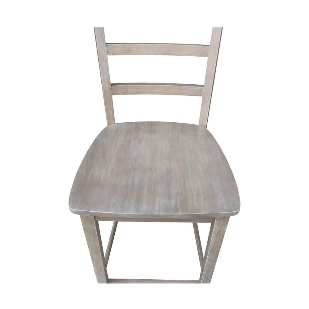 Madrid Counterheight Stool in Washed Gray Taupe- 24" Seat Height - Image 2