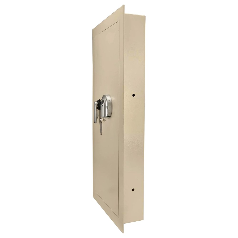 Barska 0.82 Cubic Ft Beige Color Large Biometric Wall Safe - Image 3