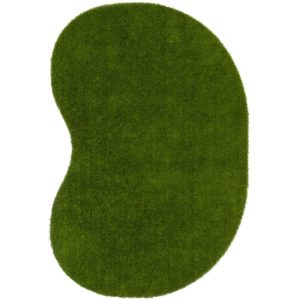 Home Floor Decorative Polyethylene Greenspace 6" X 9" Jellybean Area Rug - Green