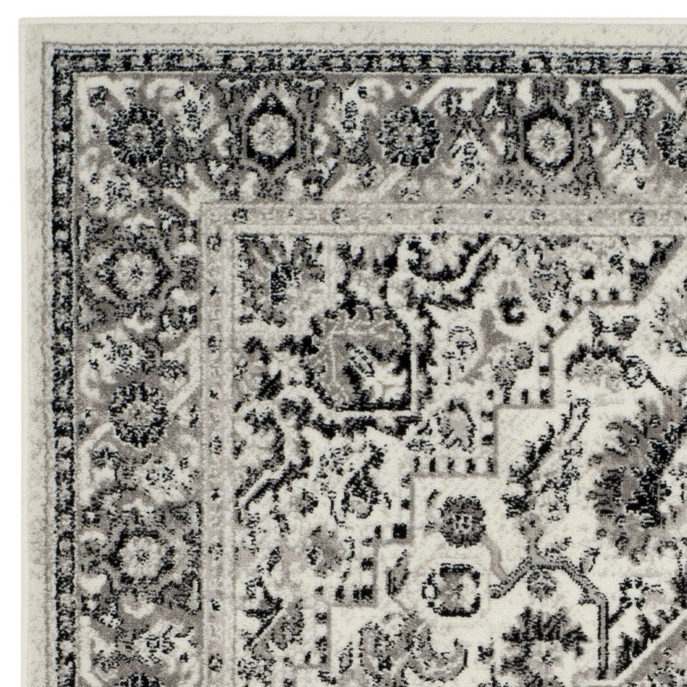 SAFAVIEH Skyler Boniface Floral Area Rug, Grey/Ivory, 5'1" x 7'6" - Image 2