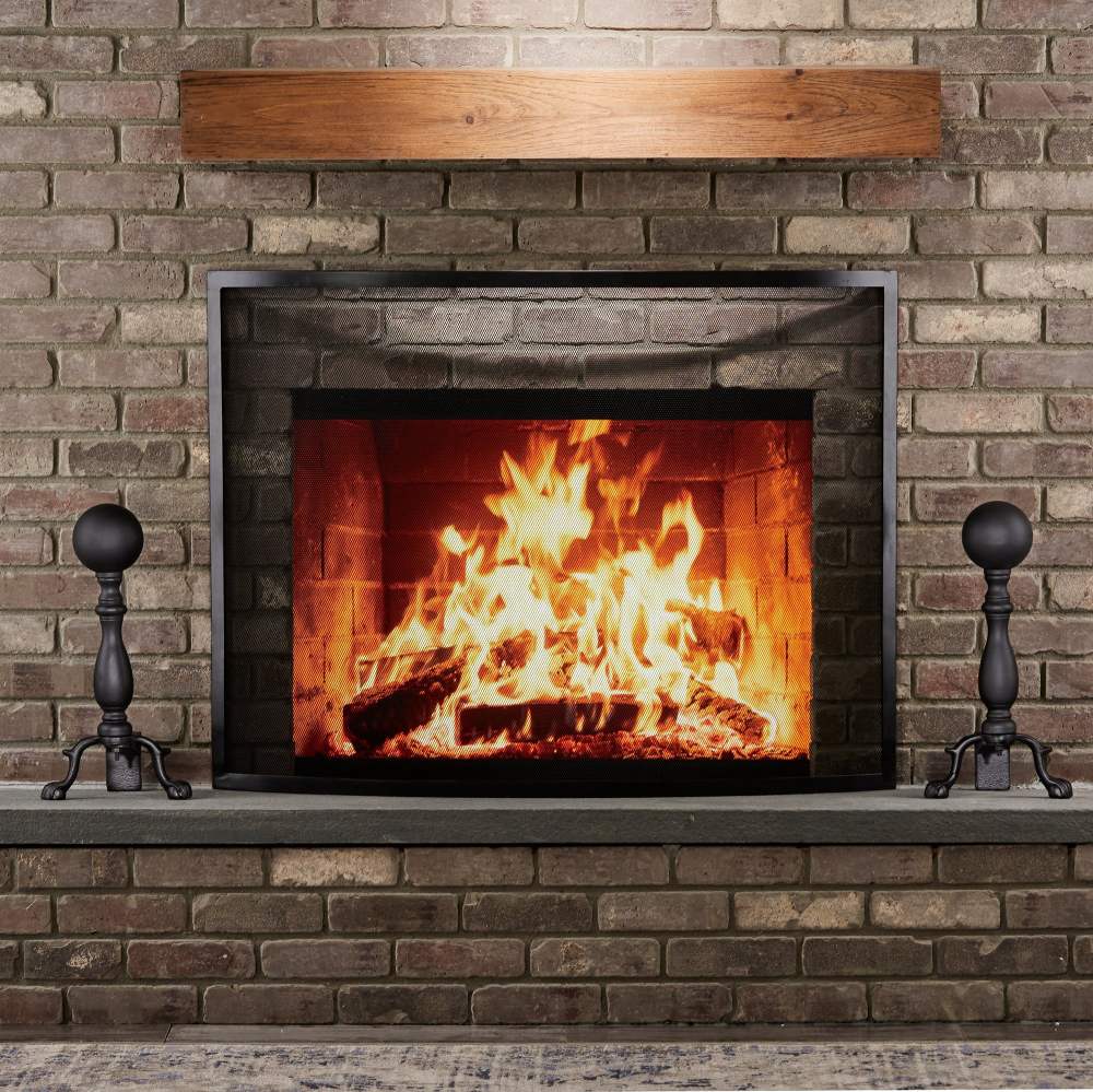 UniFlame Black Ball Andirons - Image 3