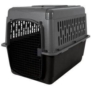 Petmate Pet Porter Traditional Travel Dog Kennel Portable Plastic Carrier,  Medium 32" for Dogs 30-50 lb,  Gray