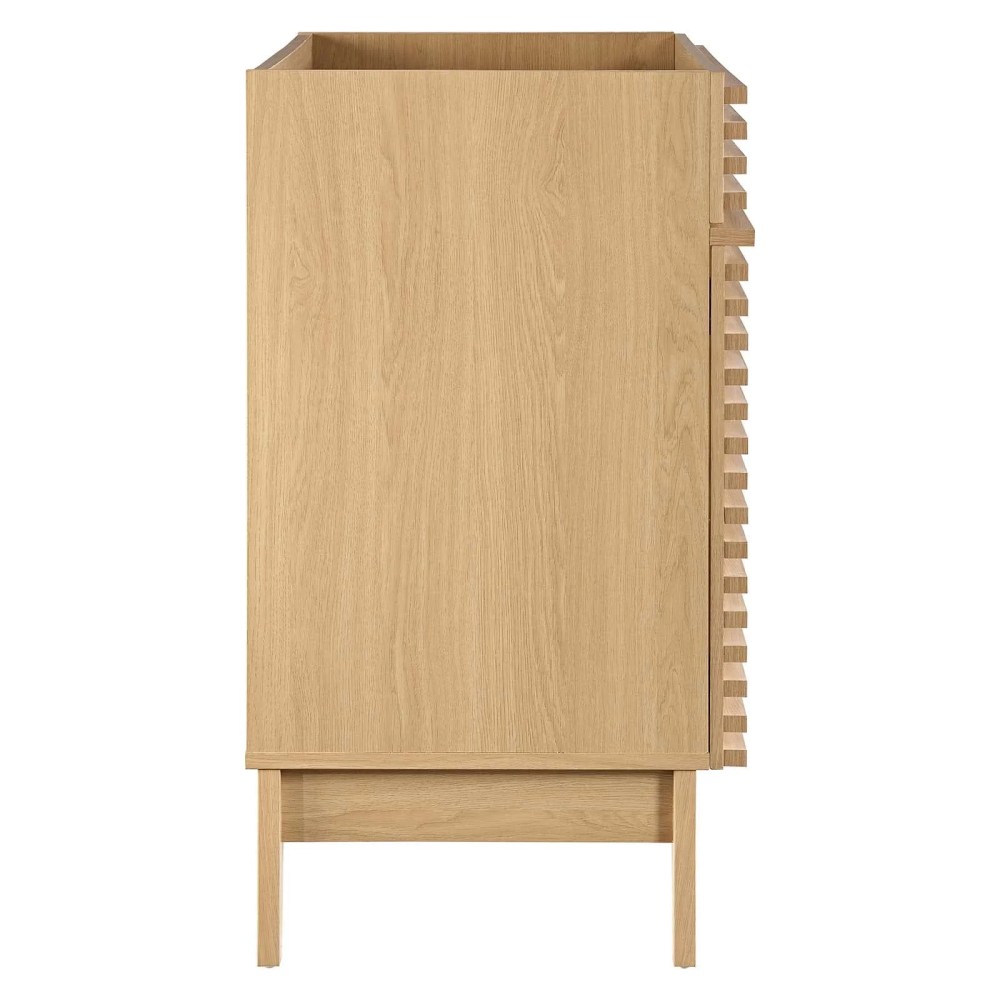 Modway Render 35" MDF and Particleboard Bathroom Vanity Cabinet in Oak - Image 6