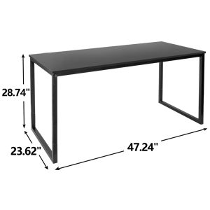 ZenStyle Modern Simple Style Laptop Personal Computer Desk Workstation Studio Home Office Rectangular - 47" Length,Black