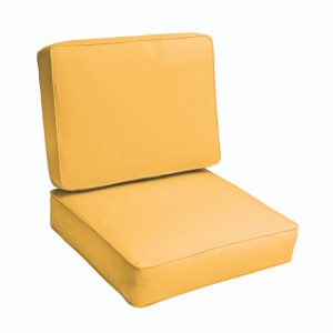 Sorra Home Butter Yellow Indoor/Outdoor Deep Seating Cushion,  Corded