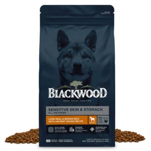 Blackwood Dry Dog Food for Sensitive Skin & Stomach,  Lamb Meal with Ancient Grains,  24 lb.
