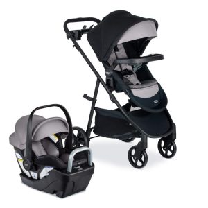 Britax Willow Brook S Baby Travel System, Infant Car Seat and Stroller Combo, Graphite Onyx
