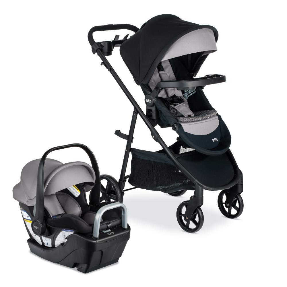 Britax Willow Brook S Baby Travel System, Infant Car Seat and Stroller Combo, Graphite Onyx
