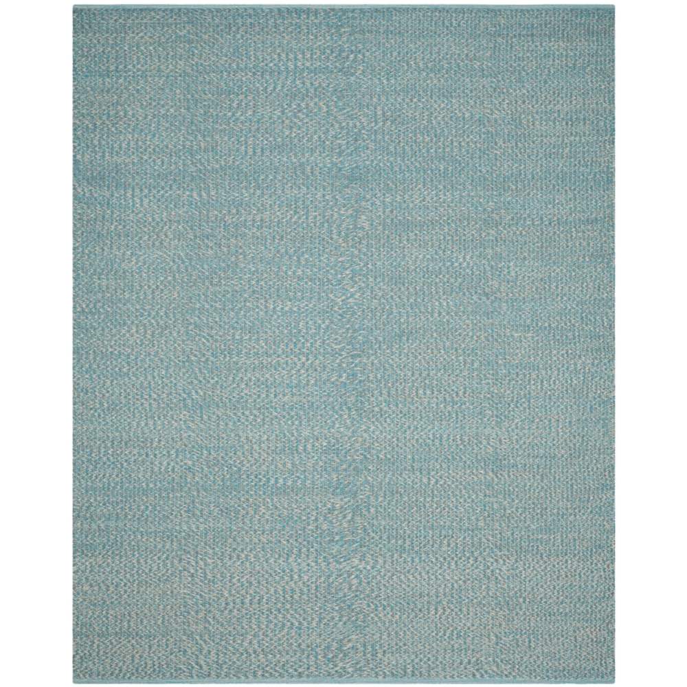 SAFAVIEH Montauk Zelma Braided Cotton Area Rug, Turquoise/Multi, 6" x 6" Square