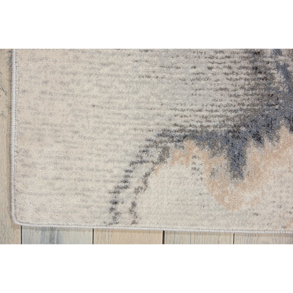 Nourison Maxell Contemporary Abstract Grey 5'3" x 7'3" Area Rug, Plush, Bedroom, Kitchen, Living Room, (5" x 7") - Image 3