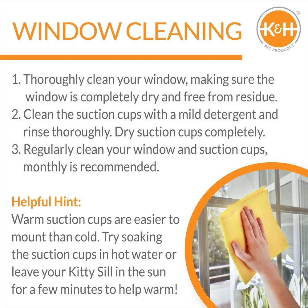 K&H Pet Products Universal Mount Kitty Sill Hooded Fleece 14 X 24 Inches - Image 2