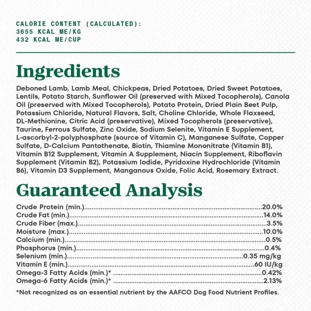 Nutro Limited Ingredient Diet Adult Dry Dog Food, Lamb & Sweet Potato Recipe, 22 lbs. - Image 4