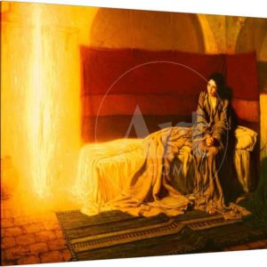 The Annunciation, 1898, Figurative Religion World Culture Stretched Canvas Wall Art by Henry Ossawa Tanner Sold by ArtCom