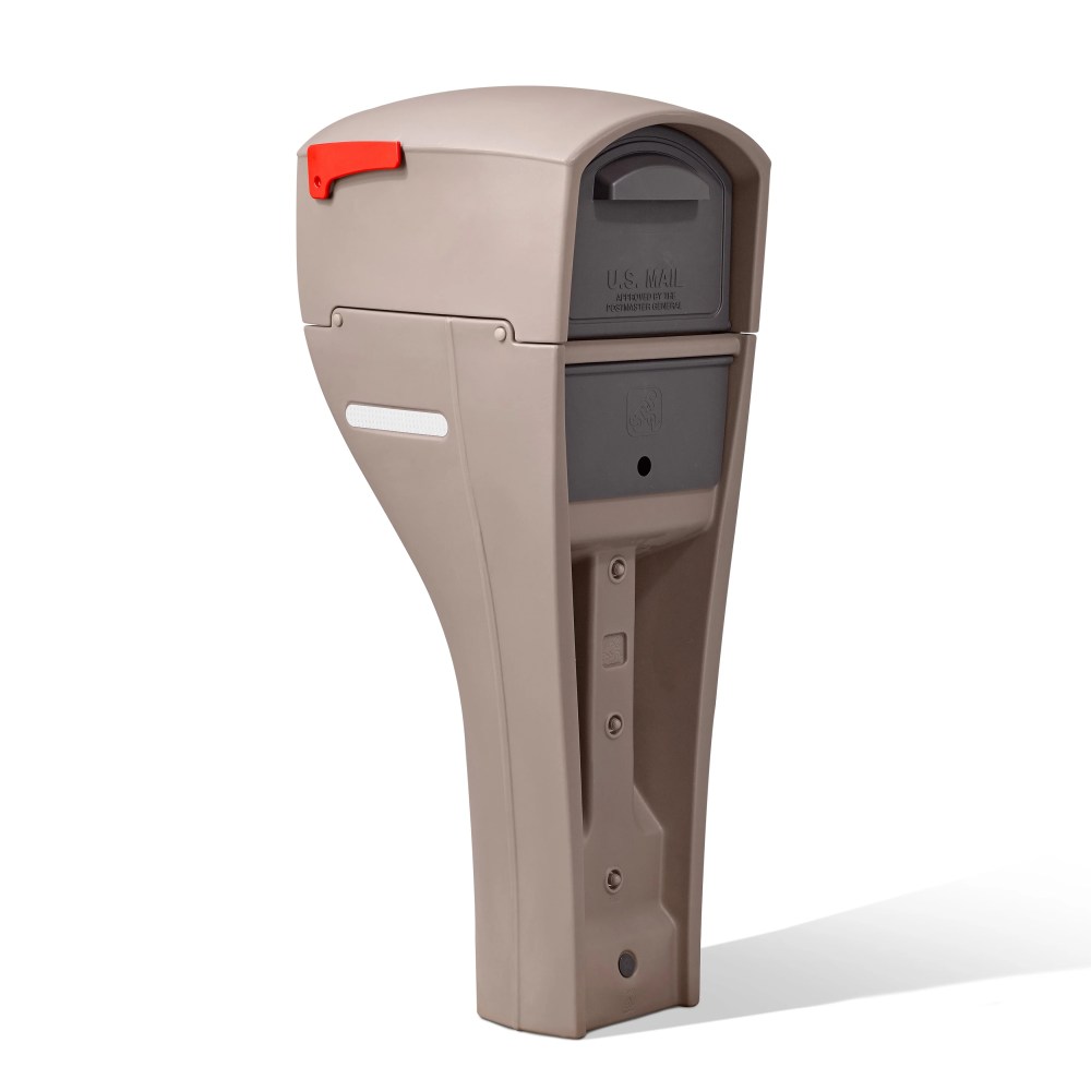 Step2 MailMaster XL Mocha All-in-one Plastic Mailbox and Post Cover Kit - Image 7