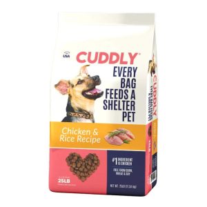 CUDDLY Dry Dog Food,  Chicken & Rice,  25lb Bag