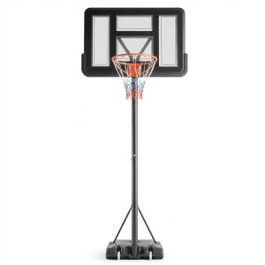 Alvantor 44" Shatterproof Backboard Basketball Hoop,  4.2-10ft Adjustable Height,  Portable Outdoor Basketball Goal System for Kids & Adults,  Black