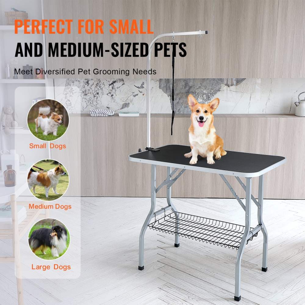KFFKFF Pet Dog Cat Grooming Table Arm with Clamp 36" Foldable Adjustable Height - Image 6