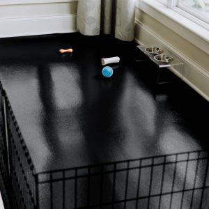 G-Floor 5" x 10" Polyvinyl Ceramic Pet Friendly Carpet Protector for Dogs and Cats - Midnight Black