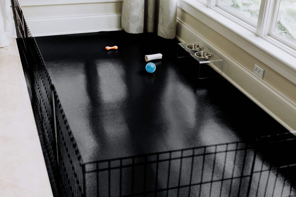 G-Floor 5" x 10" Polyvinyl Ceramic Pet Friendly Carpet Protector for Dogs and Cats - Midnight Black