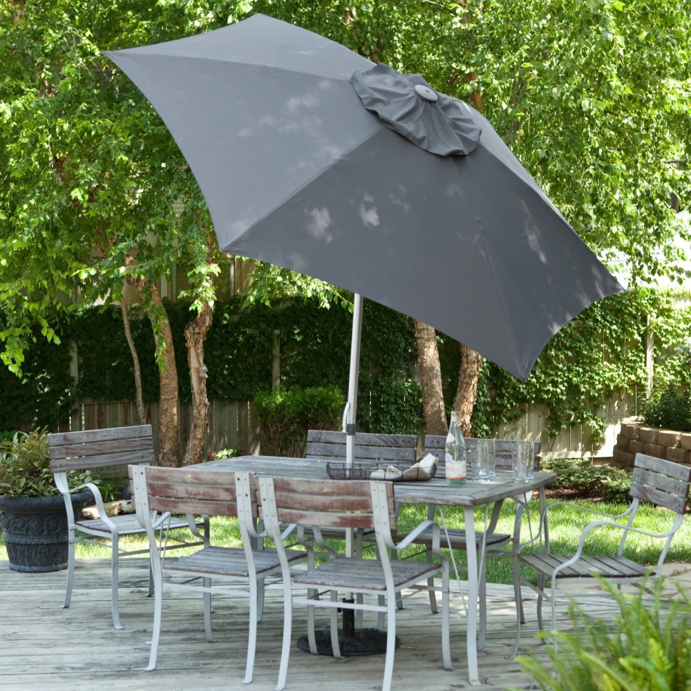 DestinationGear 8.5 ft. Aluminum Market Umbrella with Wind Resistant Doppler, Charcoal - Image 10