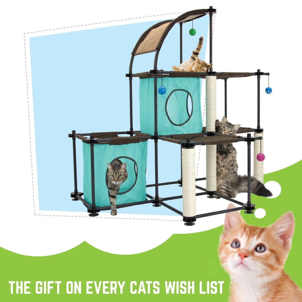 Kitty City Indoor Mega Kit Cat Furniture, Cat Scratcher - Image 5