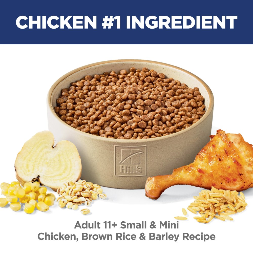Hill's Science Diet Small & Mini Chicken, Barley & Rice Dry Dog Food for 11 Senior Dogs, 15.5lb Bag - Image 8