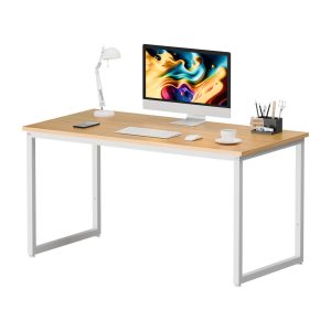 ZENSTYLE 47" Computer Desk Metal Frame Writing Desk Modern Workplace Studio for Home,Natural